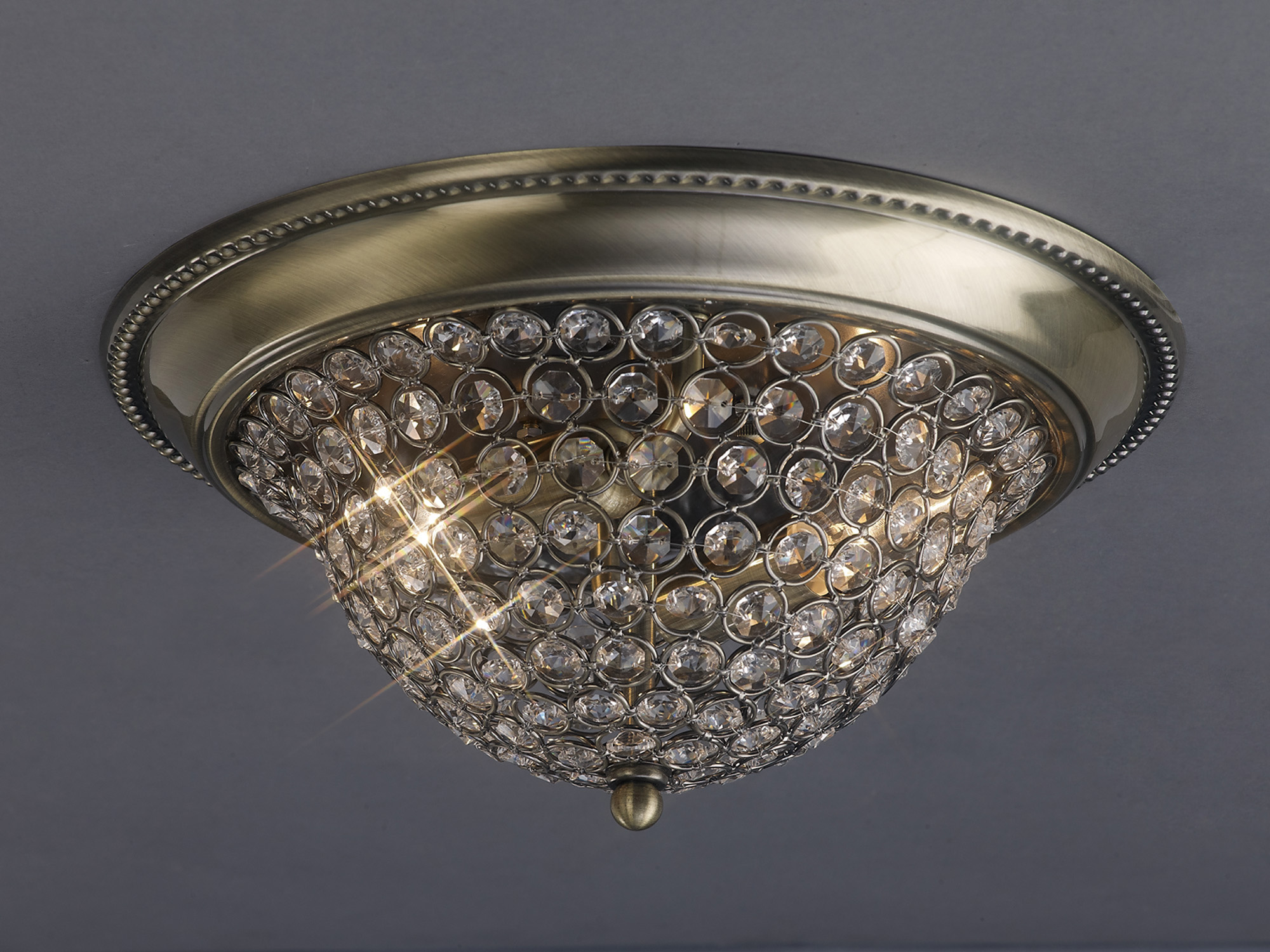 IL31131  Paloma Crystal  Flush Ceiling 2 Light